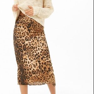 Silks Sexy midi leopard skirt (tee sold separate)